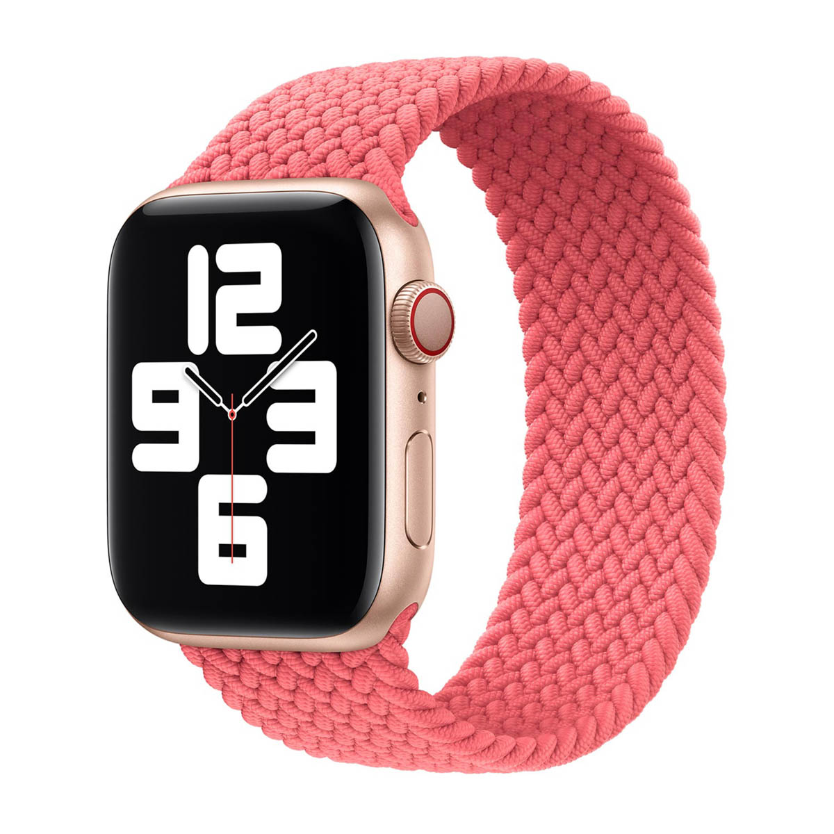 Bracelet Solo tress&eacute; Apple Watch  38/40/41/42 mm - Taille 2 - Pink Punch