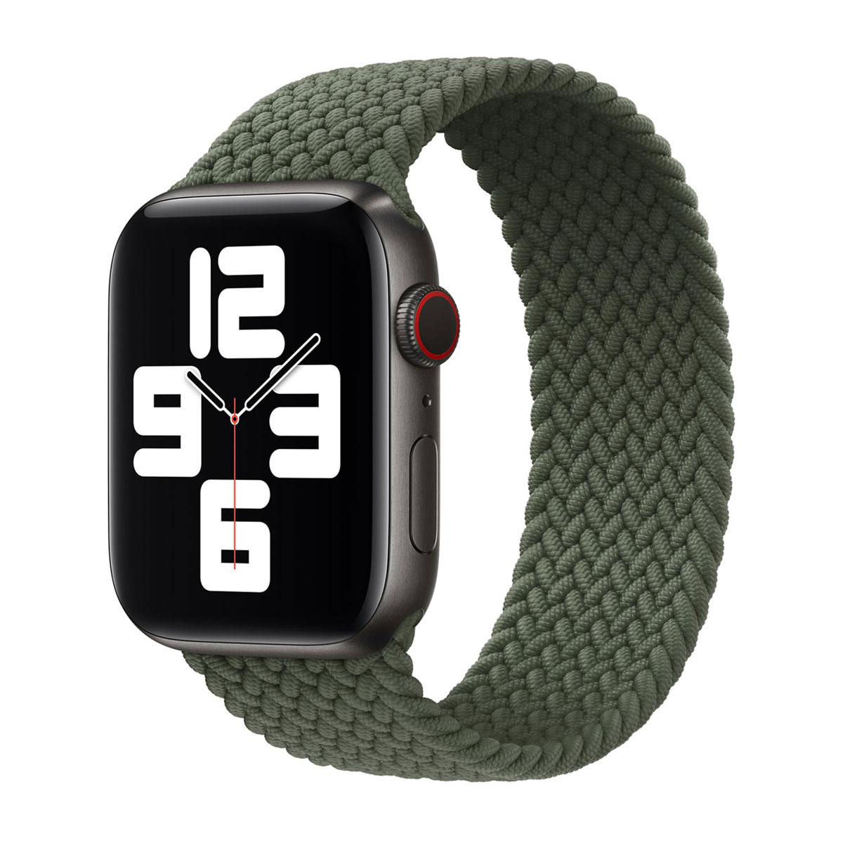 Bracelet Solo tress&eacute; Apple Watch  38/40/41/42 mm - Taille 2 - Inverness Green