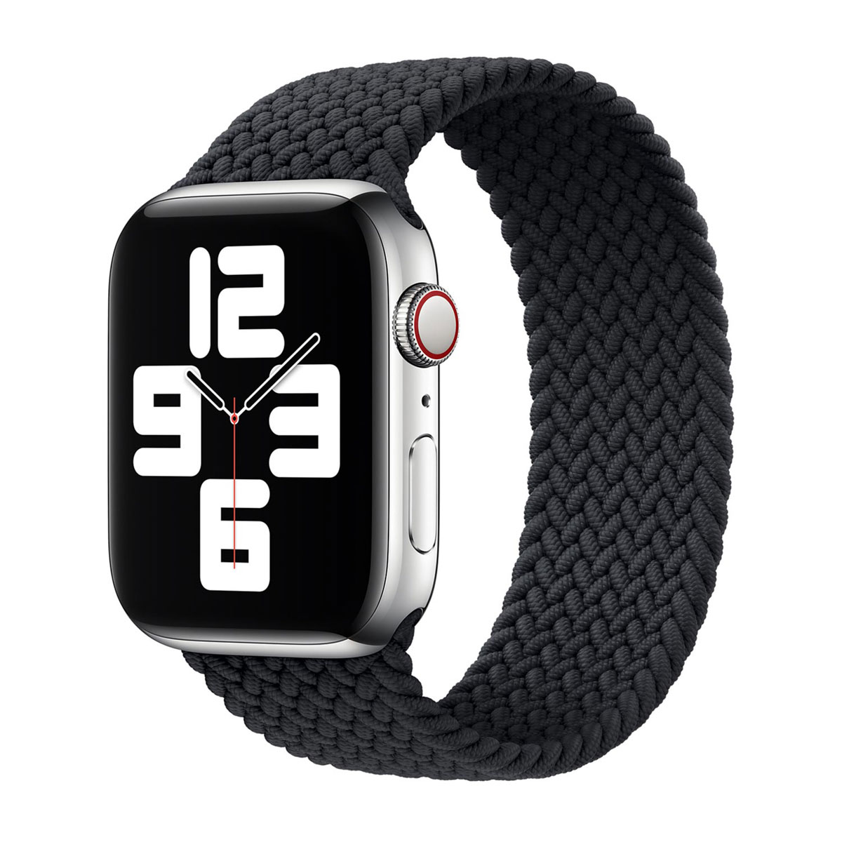 Bracelet Solo tress&eacute; Apple Watch  38/40/41/42 mm - Taille 9 - Charcoal