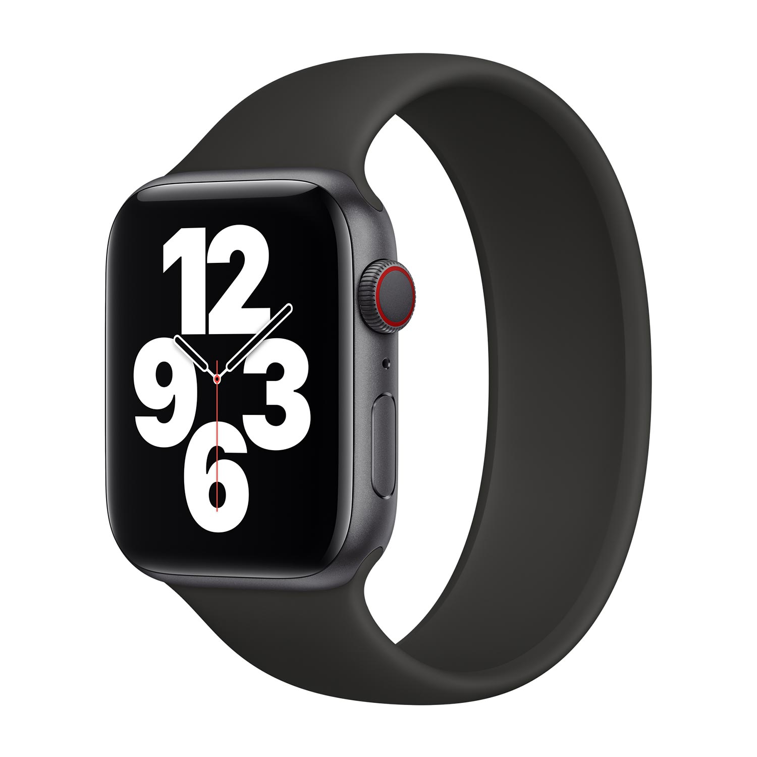 Bracelet Boucle unique en Silicone Apple Watch  38/40/41/42 mm - Taille 9 - Noir