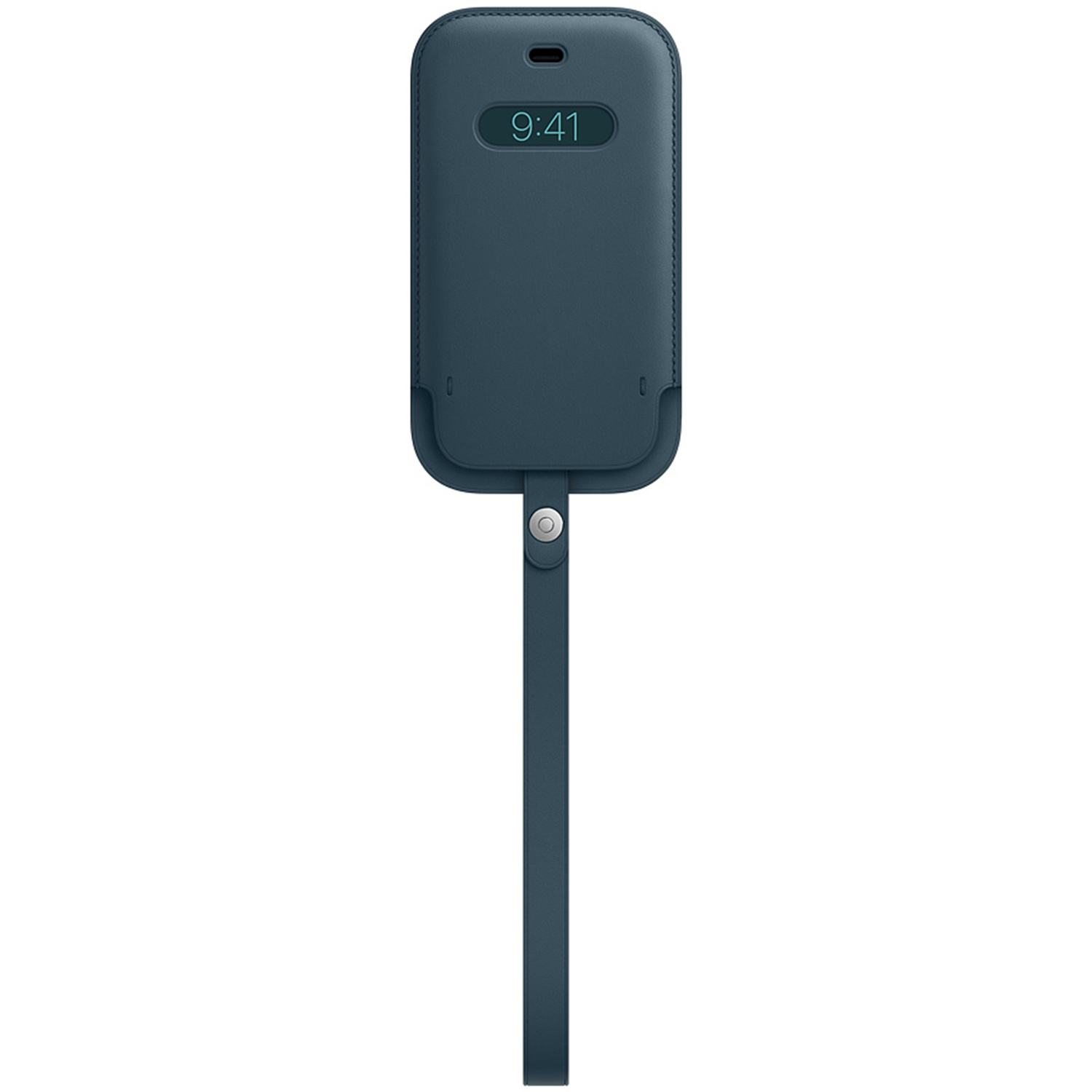 Leather Sleeve MagSafe voor de Apple iPhone 12 (Pro) - Baltic Blue