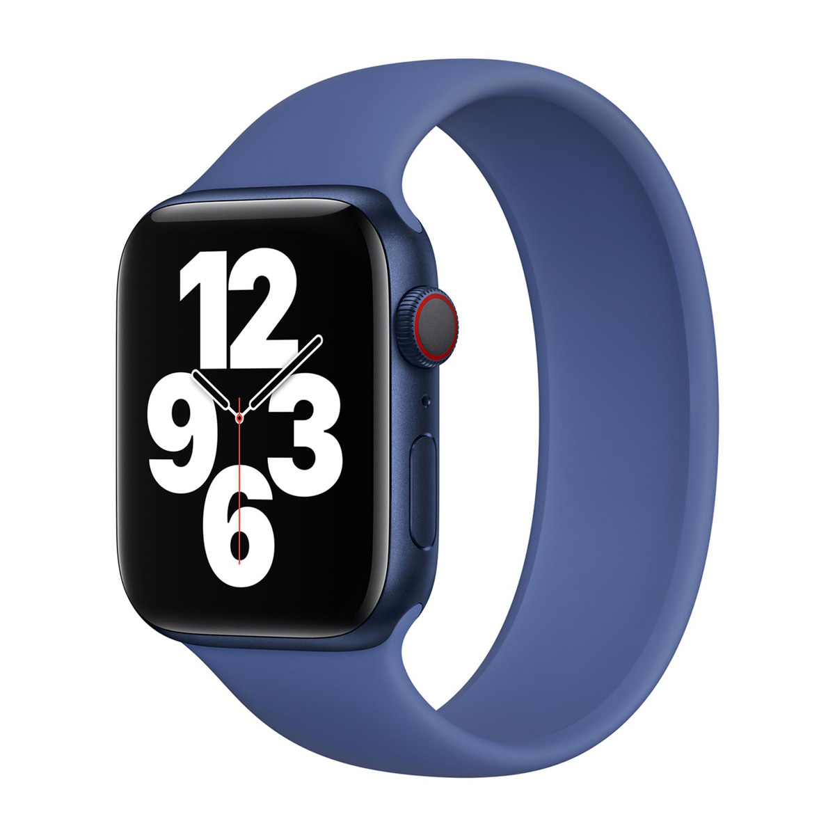 Bracelet Boucle unique en Silicone Apple Watch  44/45/46/49 mm - Taille 4 - Toma Blue
