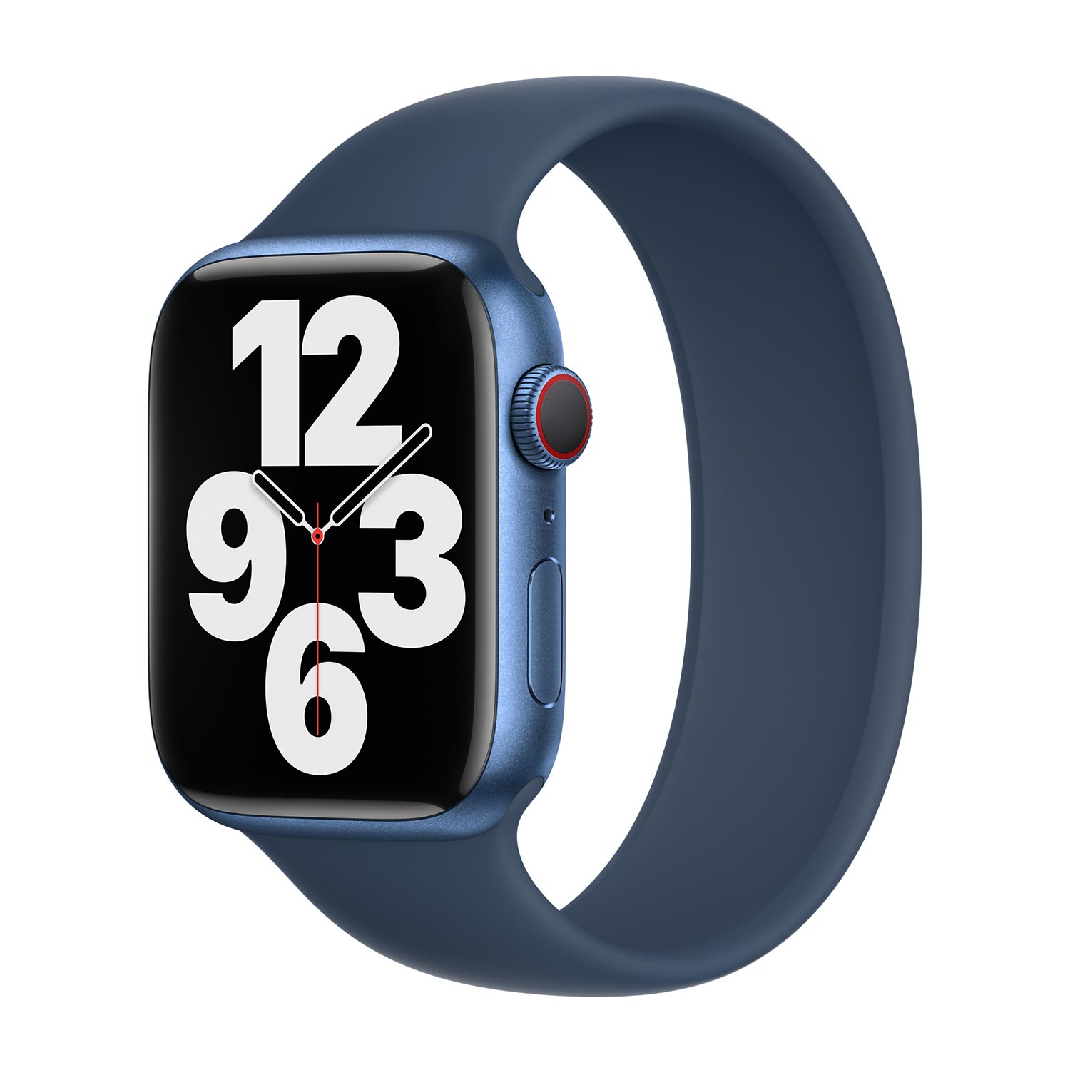 Bracelet Boucle unique en Silicone Apple Watch 44/45/46/49 mm - Taille 9 - Abyss Blue