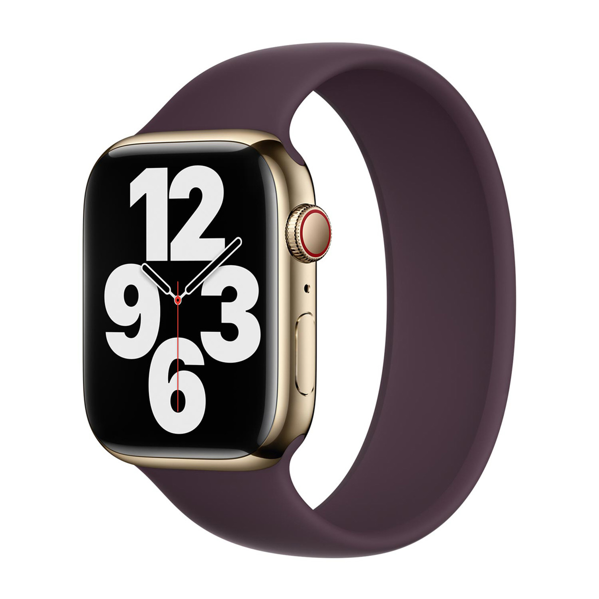 Bracelet Boucle unique en Silicone Apple Watch  44/45/46/49 mm - Taille 7 - Dark Cherry