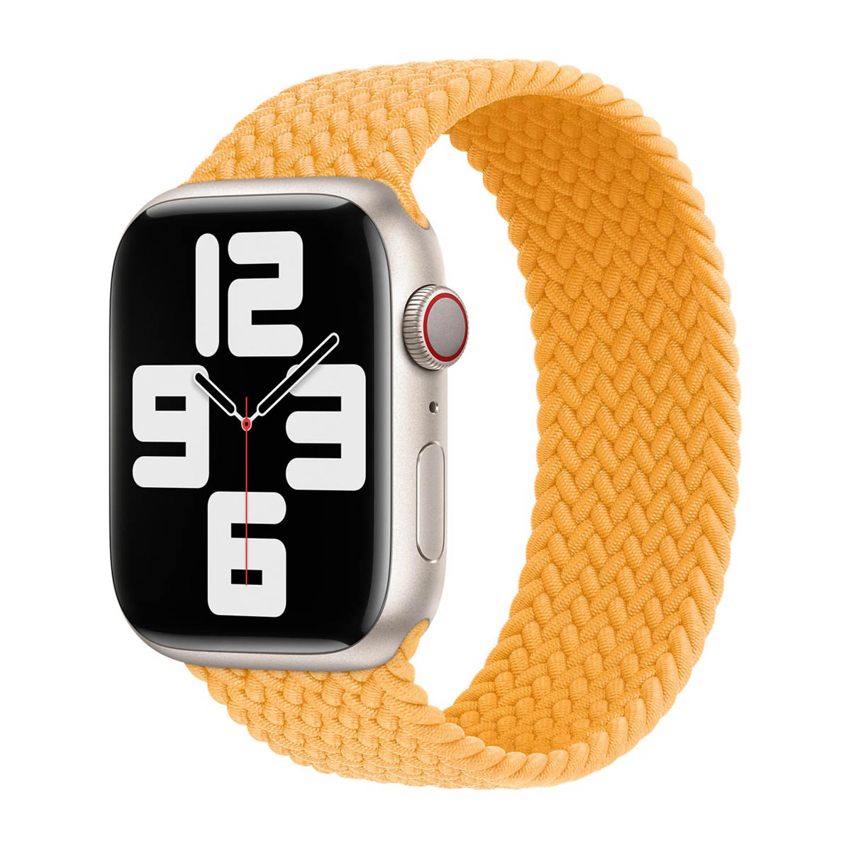 Bracelet Solo tress&eacute; Apple Watch  44/45/46/49 mm - Taille 4 - Maize