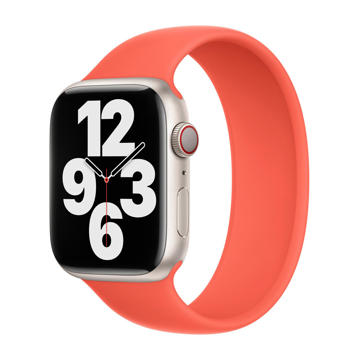 Bracelet Boucle unique en Silicone Apple Watch  38/40/41/42 mm - Taille 3 - Nectarine