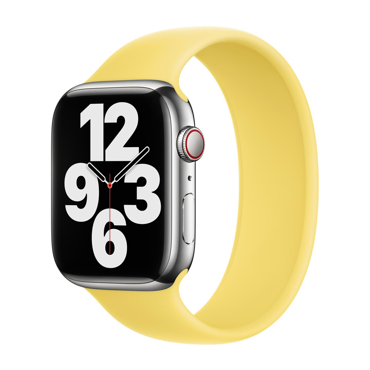 Bracelet Boucle unique en Silicone Apple Watch 44/45/46/49 mm - Taille 6 - Lemon Zest