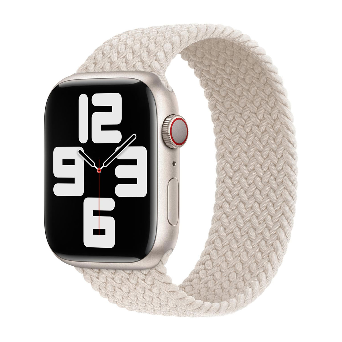 Bracelet Solo tress&eacute; Apple Watch  44/45/46/49 mm - Taille 12 - Starlight
