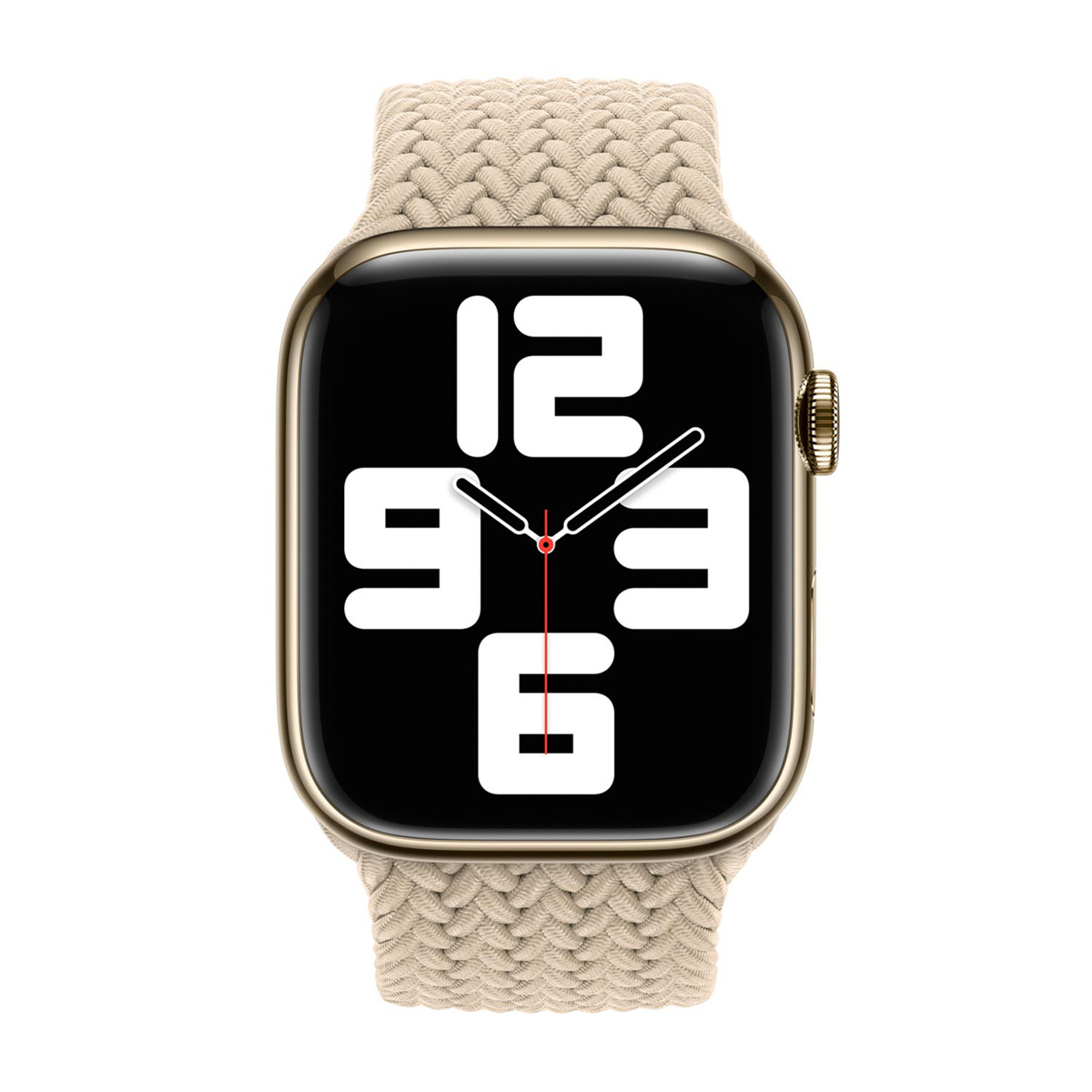 Bracelet Solo tress&eacute; Apple Watch  44/45/46/49 mm - Taille 10 - Beige