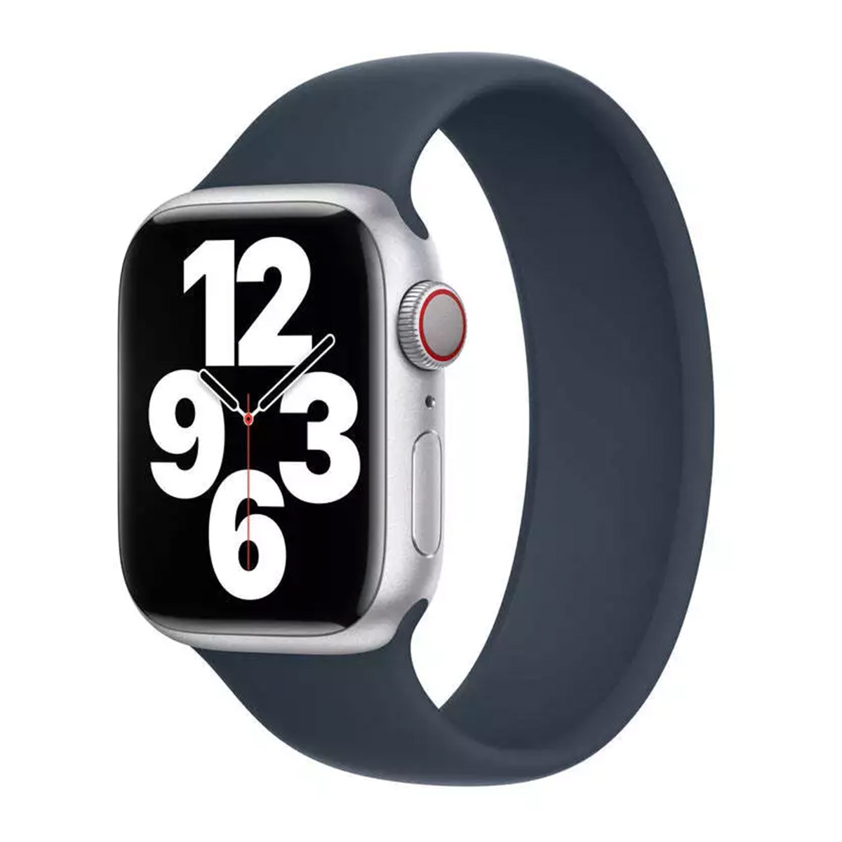 Bracelet Boucle unique en Silicone Apple Watch 44/45/46/49 mm - Taille 6 - Storm Blue