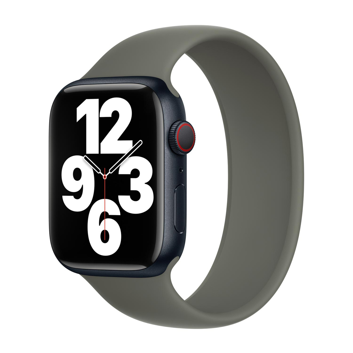 Bracelet Boucle unique en Silicone Apple Watch 38/40/41/42 mm - Taille 2 - Olive