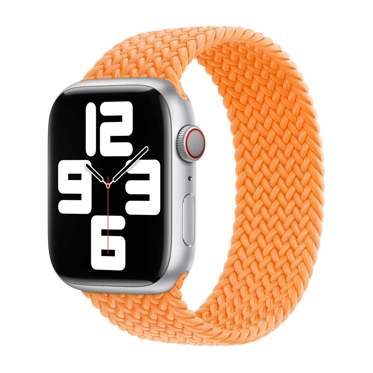 Bracelet Solo tress&eacute; Apple Watch  38/40/41/42 mm - Taille 8 - Bright Orange