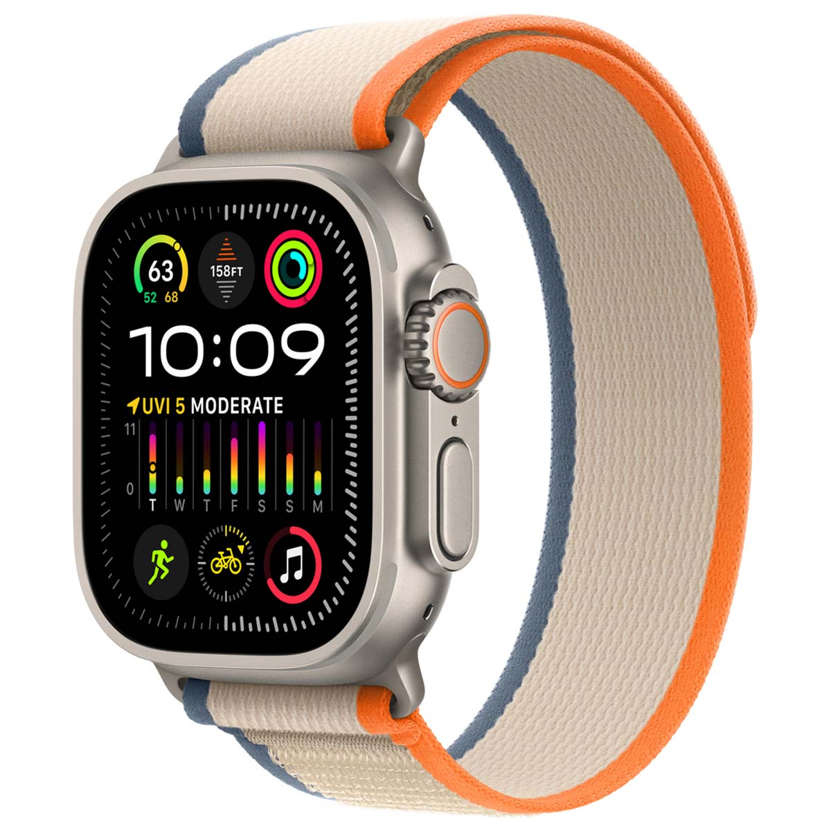 Apple Watch Band - Trail Loop - 49&nbsp;mm - Orange/beige - S/M