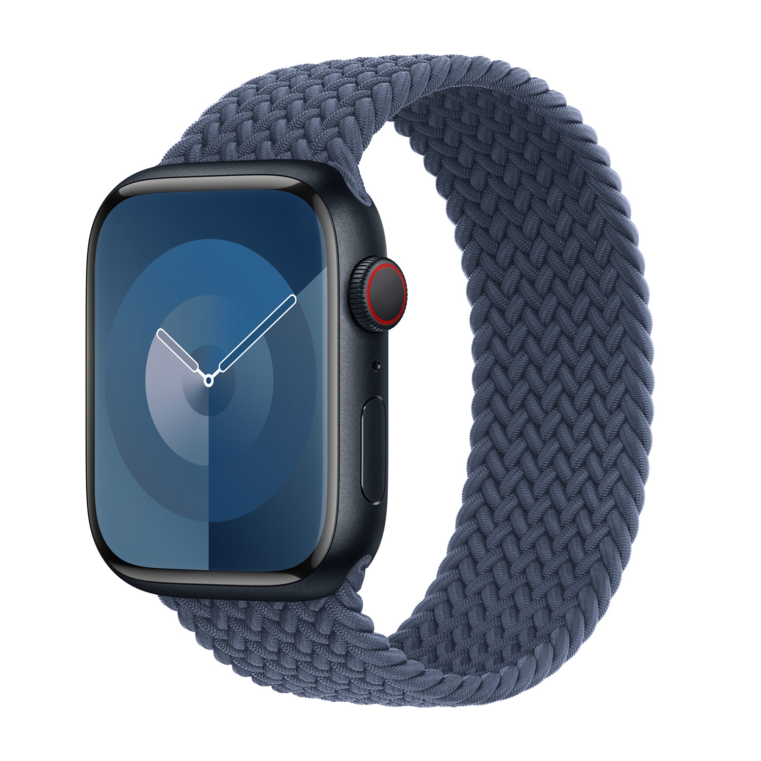 Bracelet Solo tress&eacute; Apple Watch  38/40/41/42 mm - Taille 2 - Storm Blue