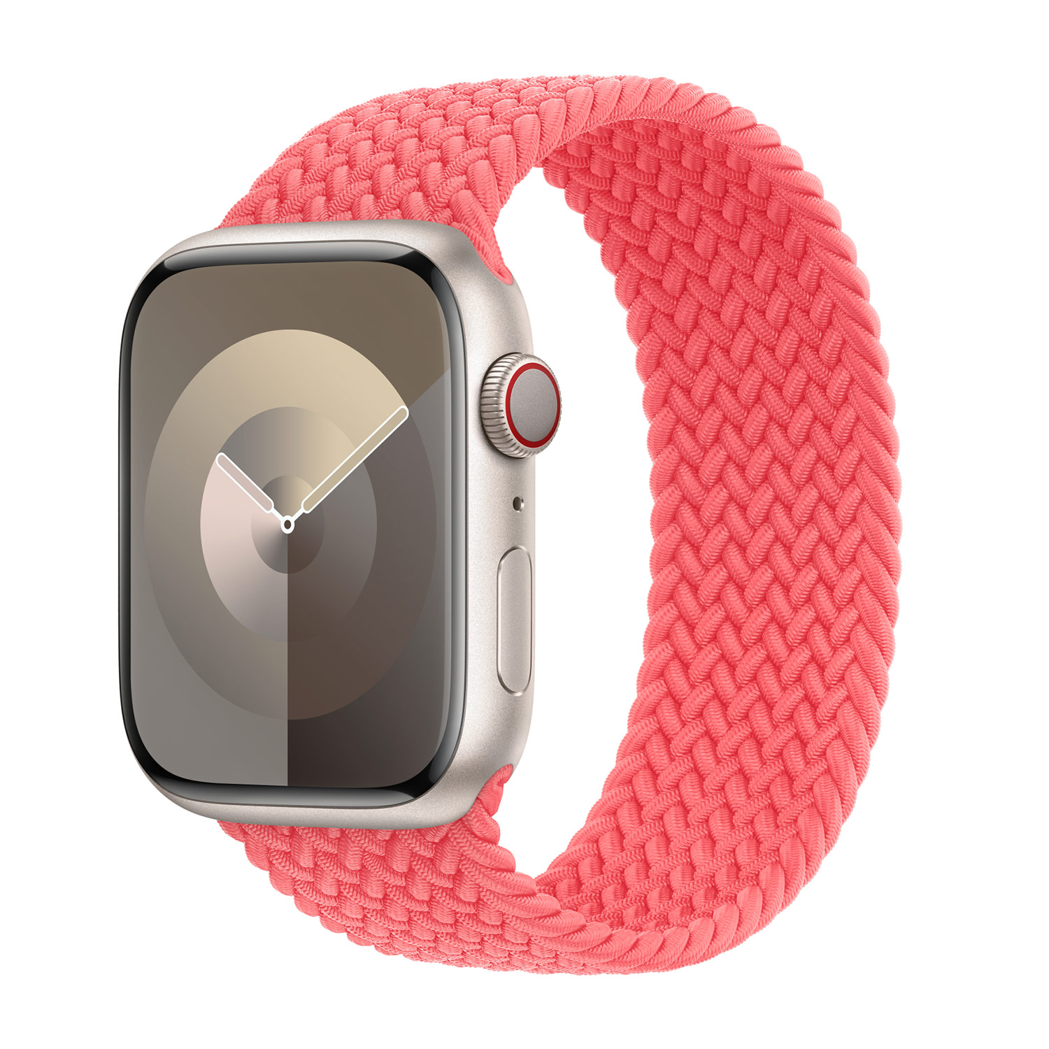 Bracelet Solo tress&eacute; Apple Watch  44/45/46/49 mm - Taille 10 - Guava