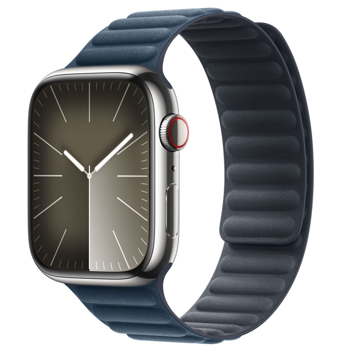 Bracelet APPLE Watch 45mm maillon magn&eacute;tique bleu S/M