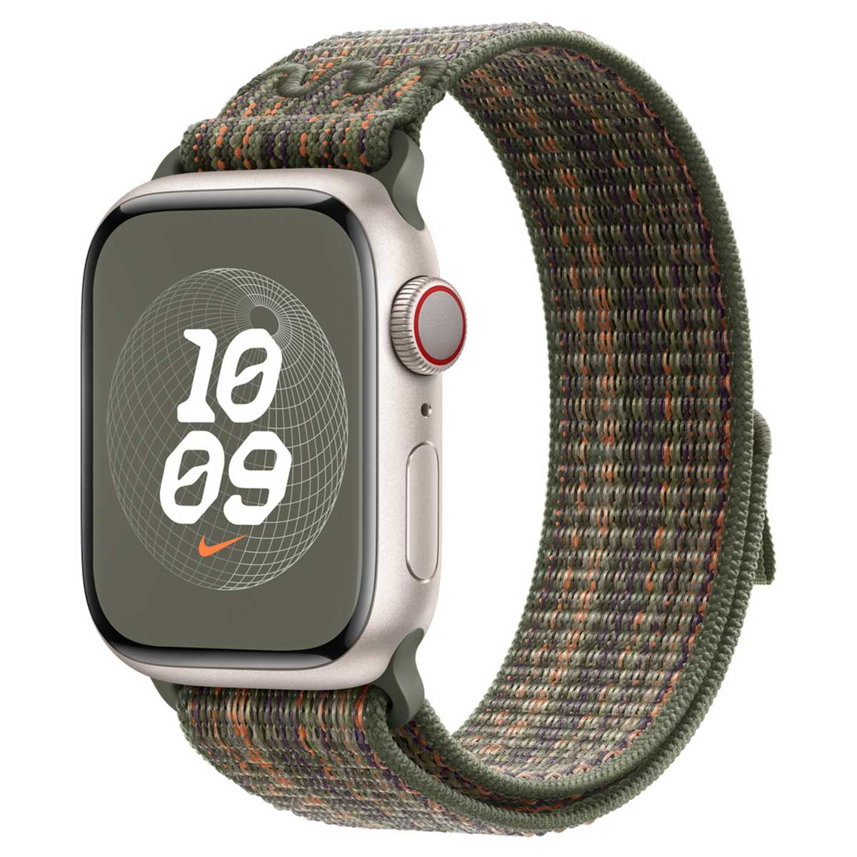 Bracelet APPLE Watch 41mm Sport Nike S&eacute;quoia/Orange