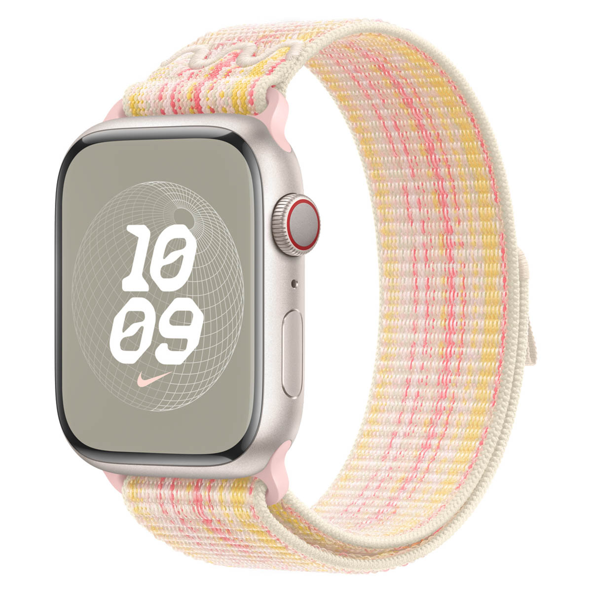 Bracelet APPLE Watch 45mm Boucle Sport Lum. stel/rose