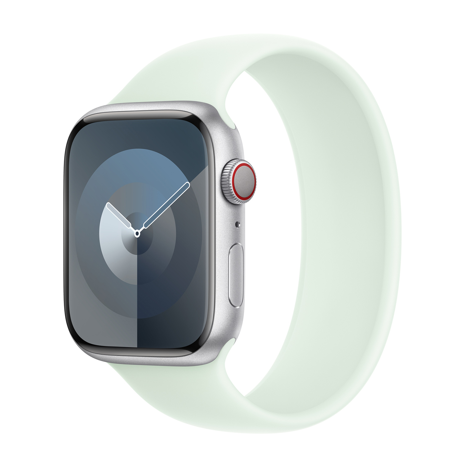 APPLE Bracelet Boucle unique en Silicone  Watch  38/40/41/42 mm - Taille 8 - Soft Mint