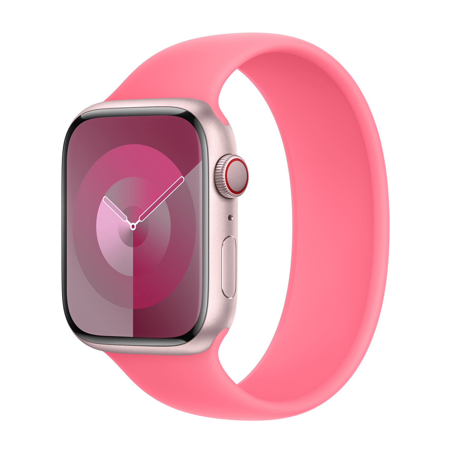 Bracelet Boucle unique en Silicone Apple Watch  38/40/41/42 mm - Taille 5 - Pink
