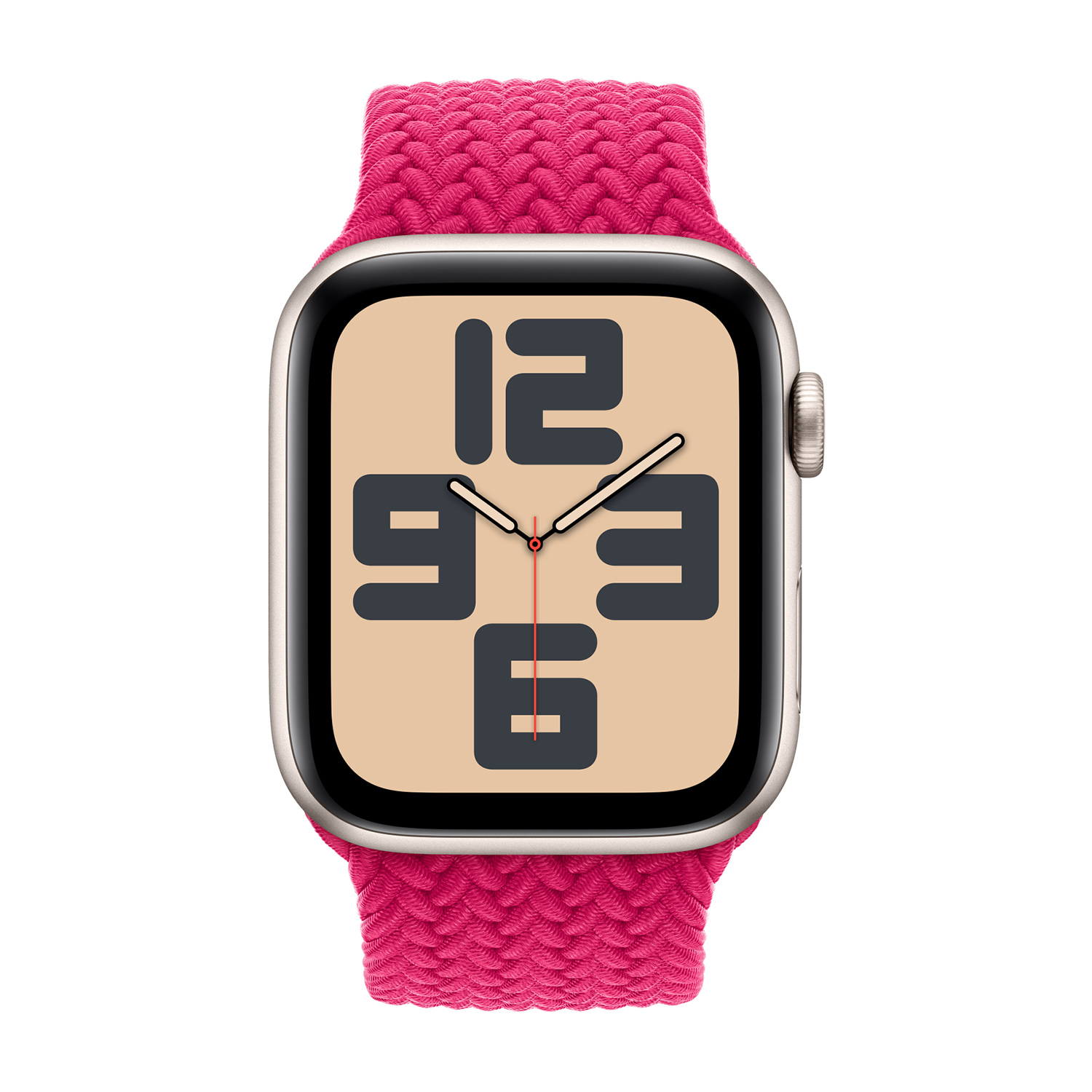 Bracelet Solo tress&eacute; Apple Watch 38/40/41/42 mm - Taille 3 - Raspberry