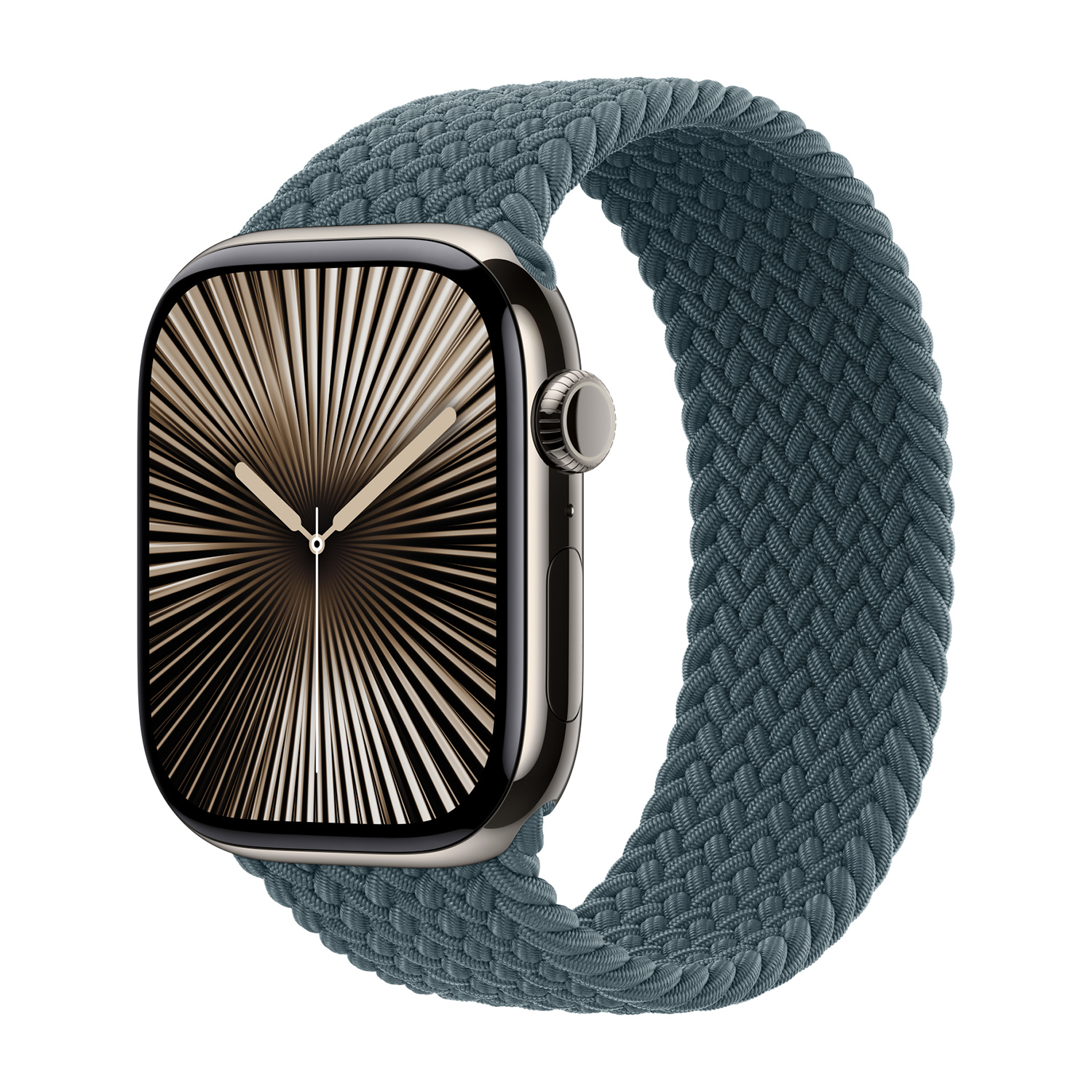 Bracelet Solo tress&eacute; Apple Watch  38/40/41/42 mm - Taille 3 - Lake Green