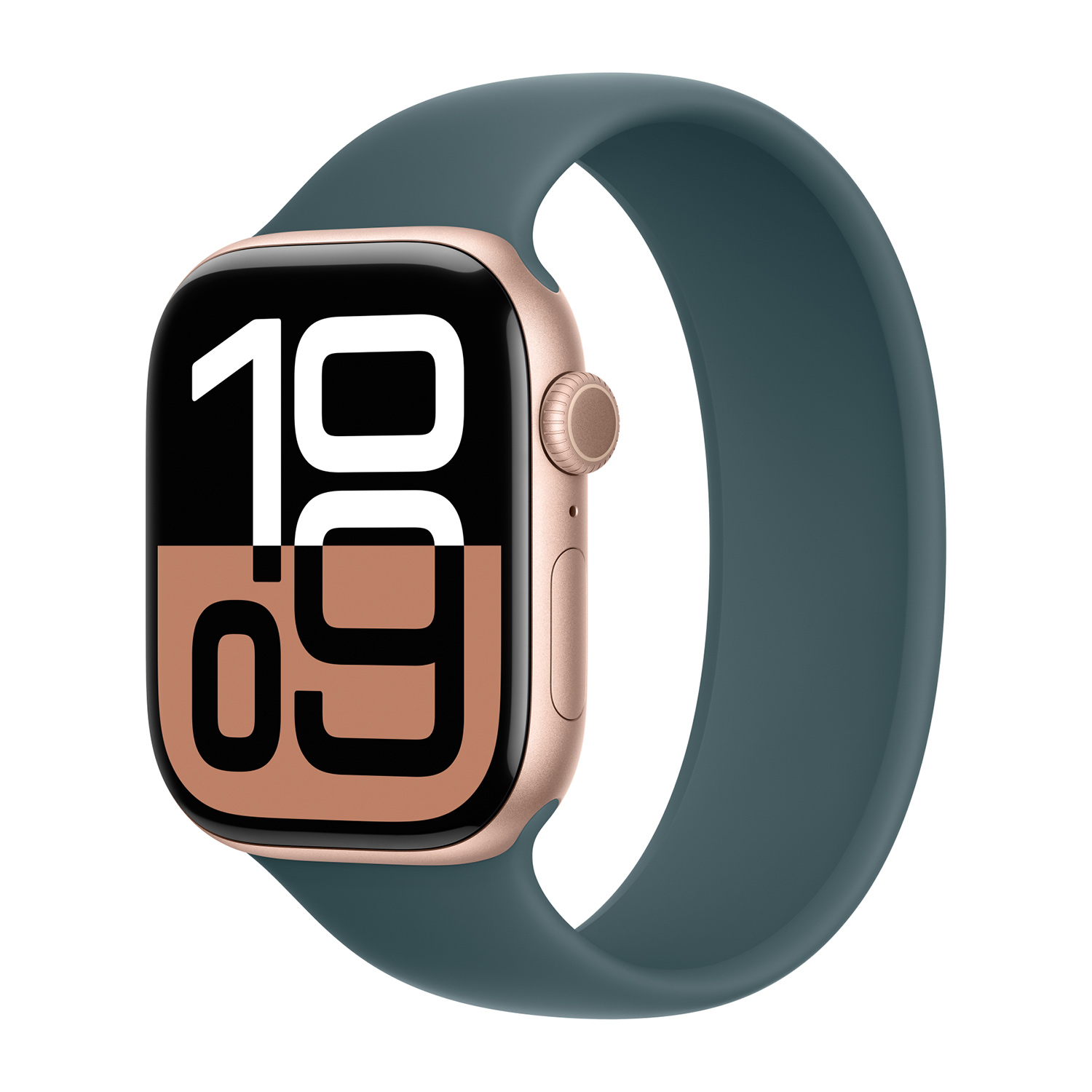 Bracelet Boucle unique en Silicone Apple Watch 44/45/46/49 mm - Taille 6 - Lake Green