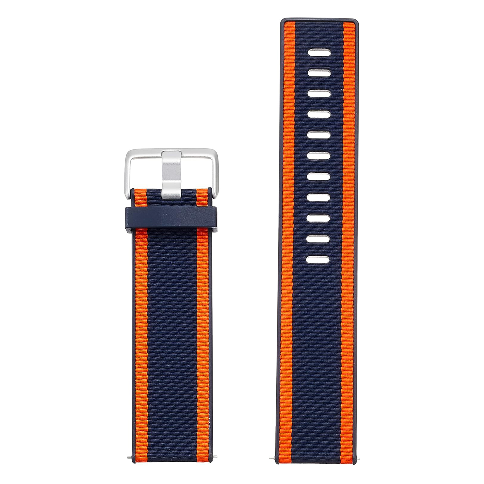 Bracelet Woven pour Fitbit Versa / Versa 2 / Versa Lite - Taille L - Navy / Orange
