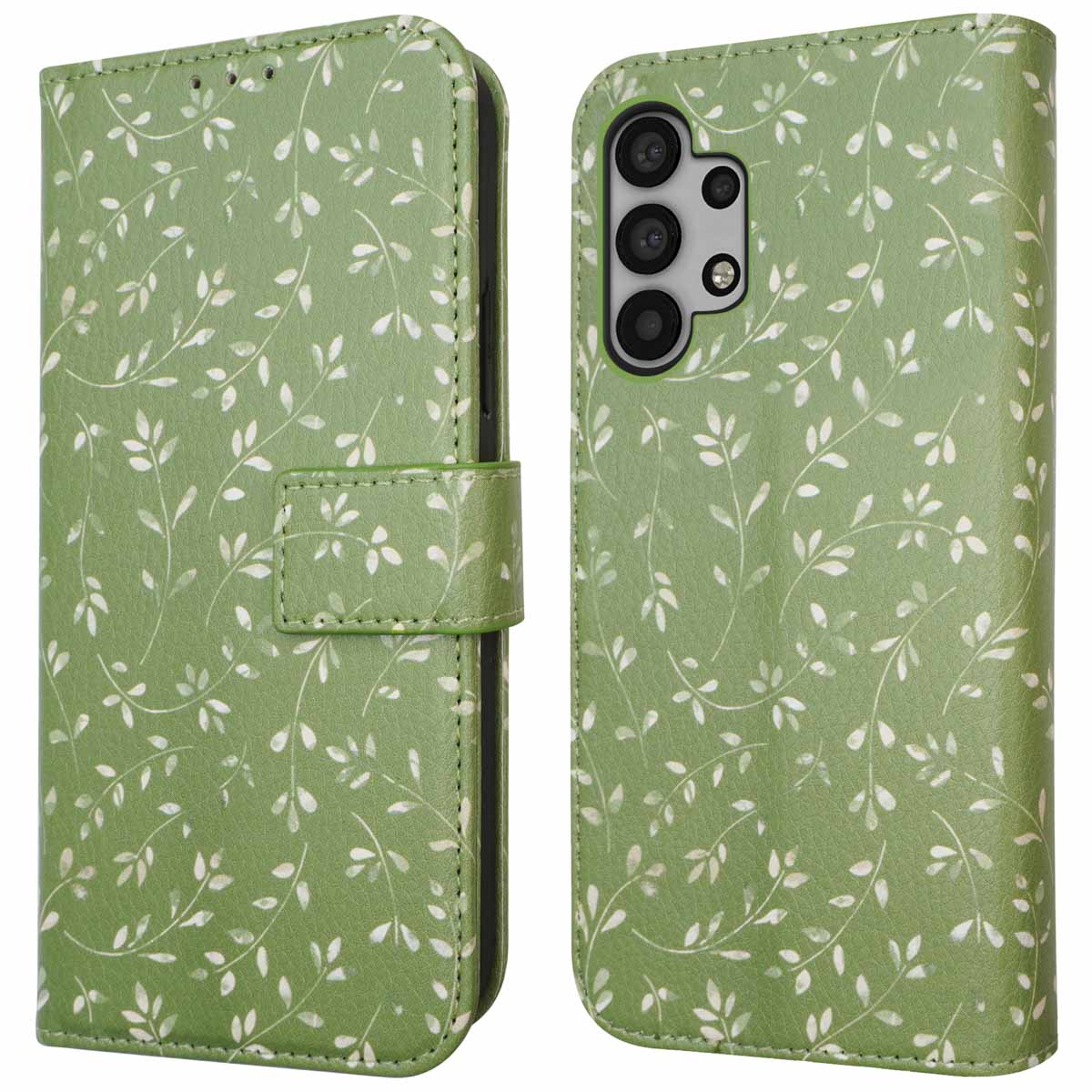 imoshion Design Bookcase voor de Samsung Galaxy A32 (5G) - Green Flowers