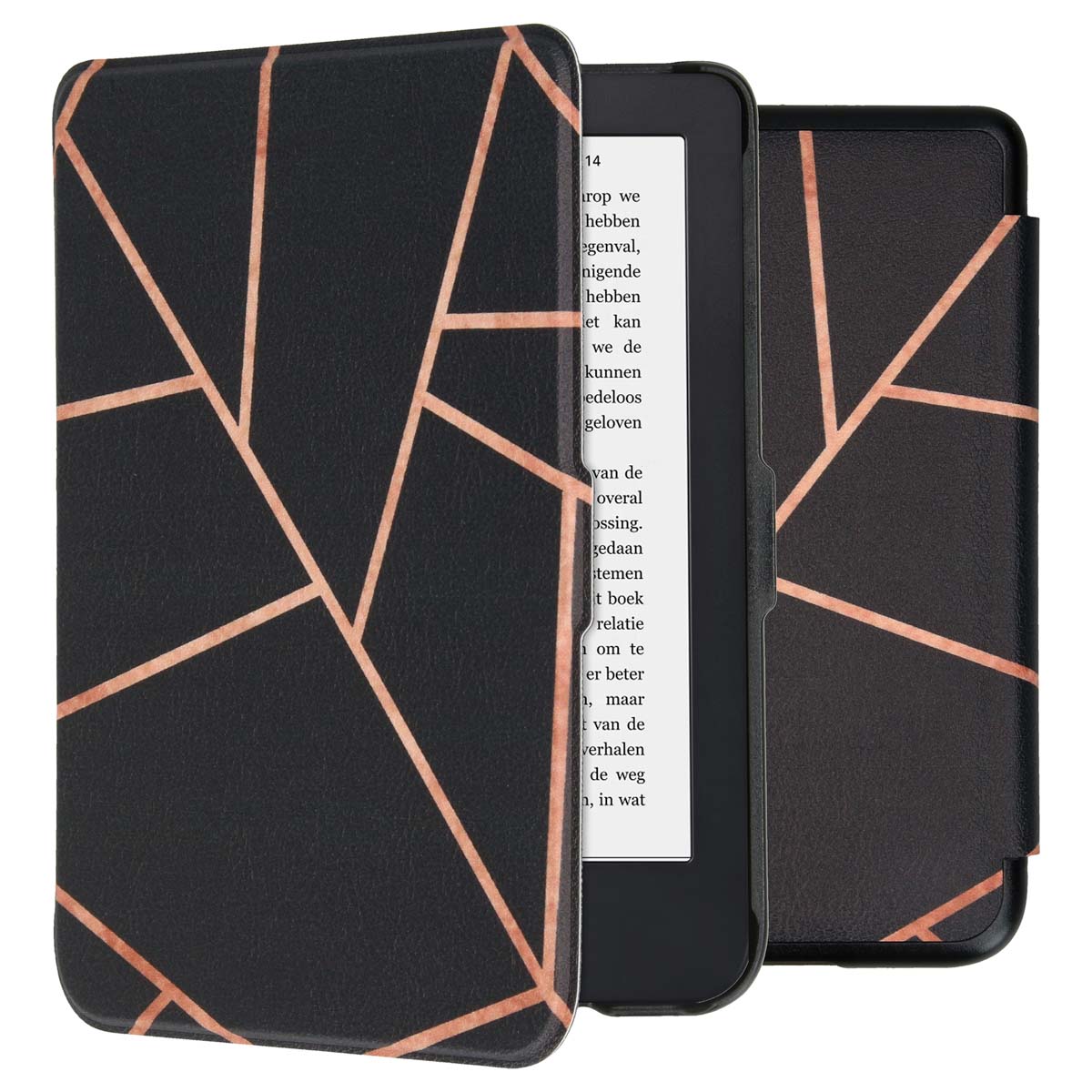 imoshion Design Slim Hard Case Sleepcover pour Kobo Clara 2E / Tolino Shine 4 - Black Graphic