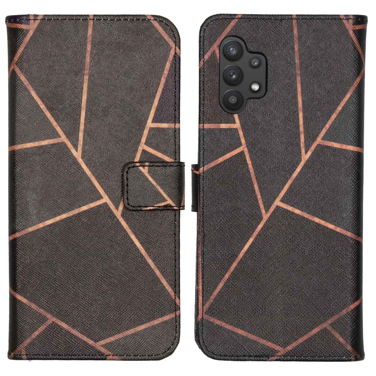 imoshion Design Softcase Bookcase pour Samsung Galaxy A32 (5G) - Black Graphic
