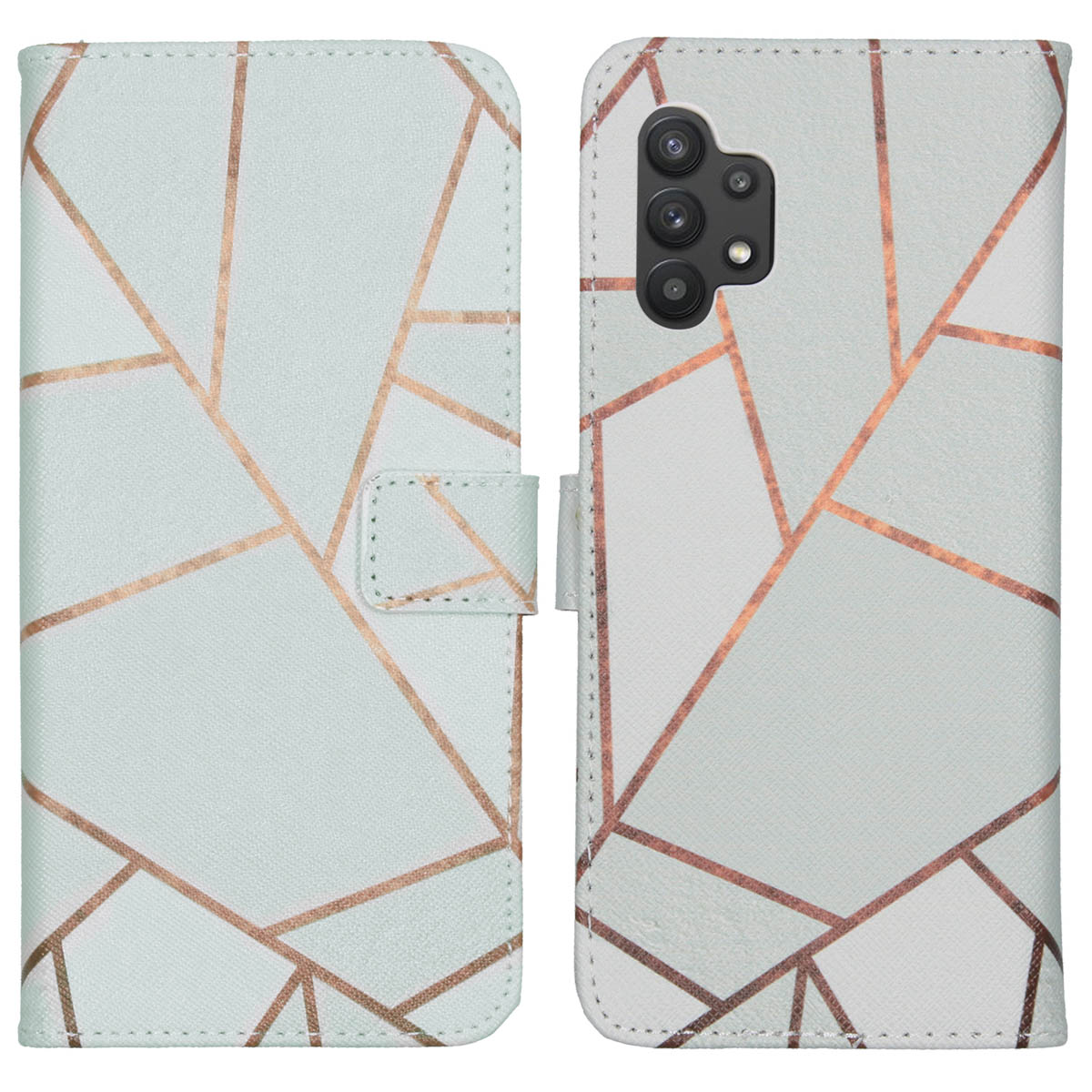 imoshion Design Softcase Bookcase pour Samsung Galaxy A32 (5G) - White Graphic