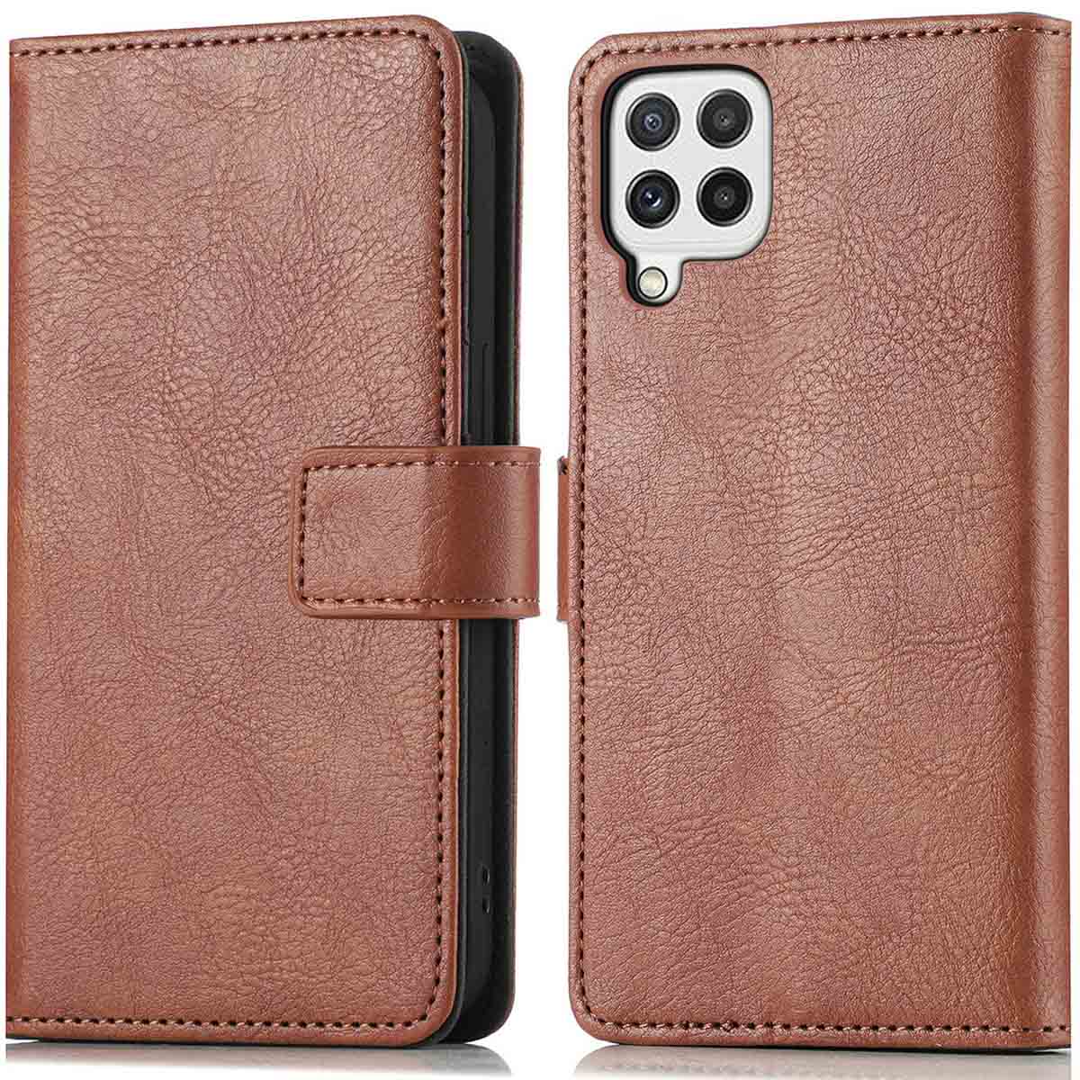imoshion Luxe Bookcase voor de Samsung Galaxy M22 / A22 (4G) - Bruin