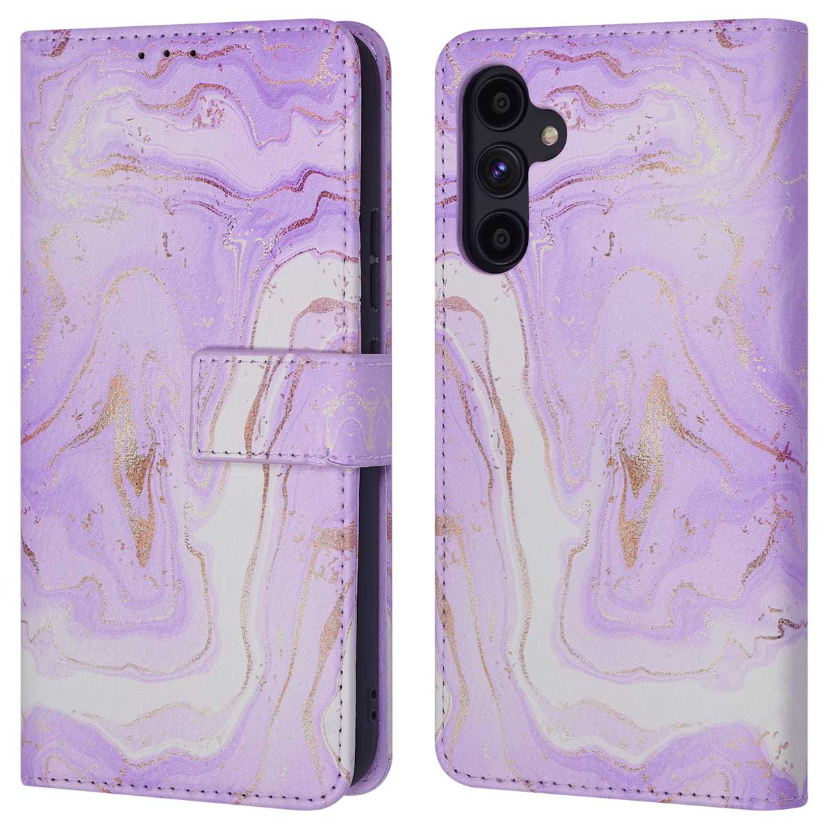 imoshion Design Bookcase voor de Samsung Galaxy A34 (5G) - Purple Marble