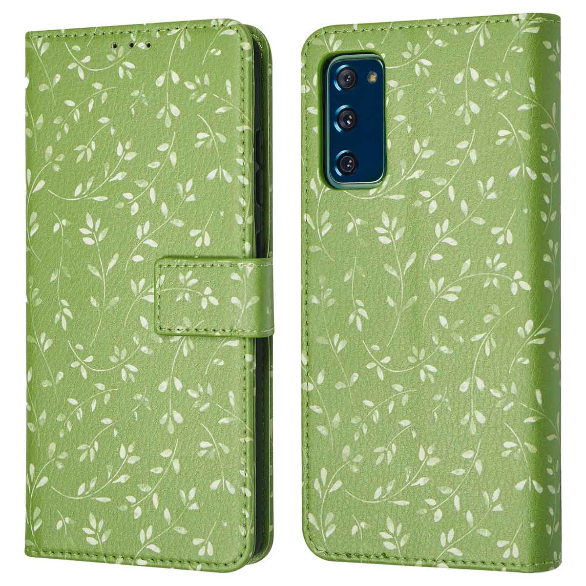 imoshion Design Bookcase voor de Samsung Galaxy S20 FE - Green Flowers
