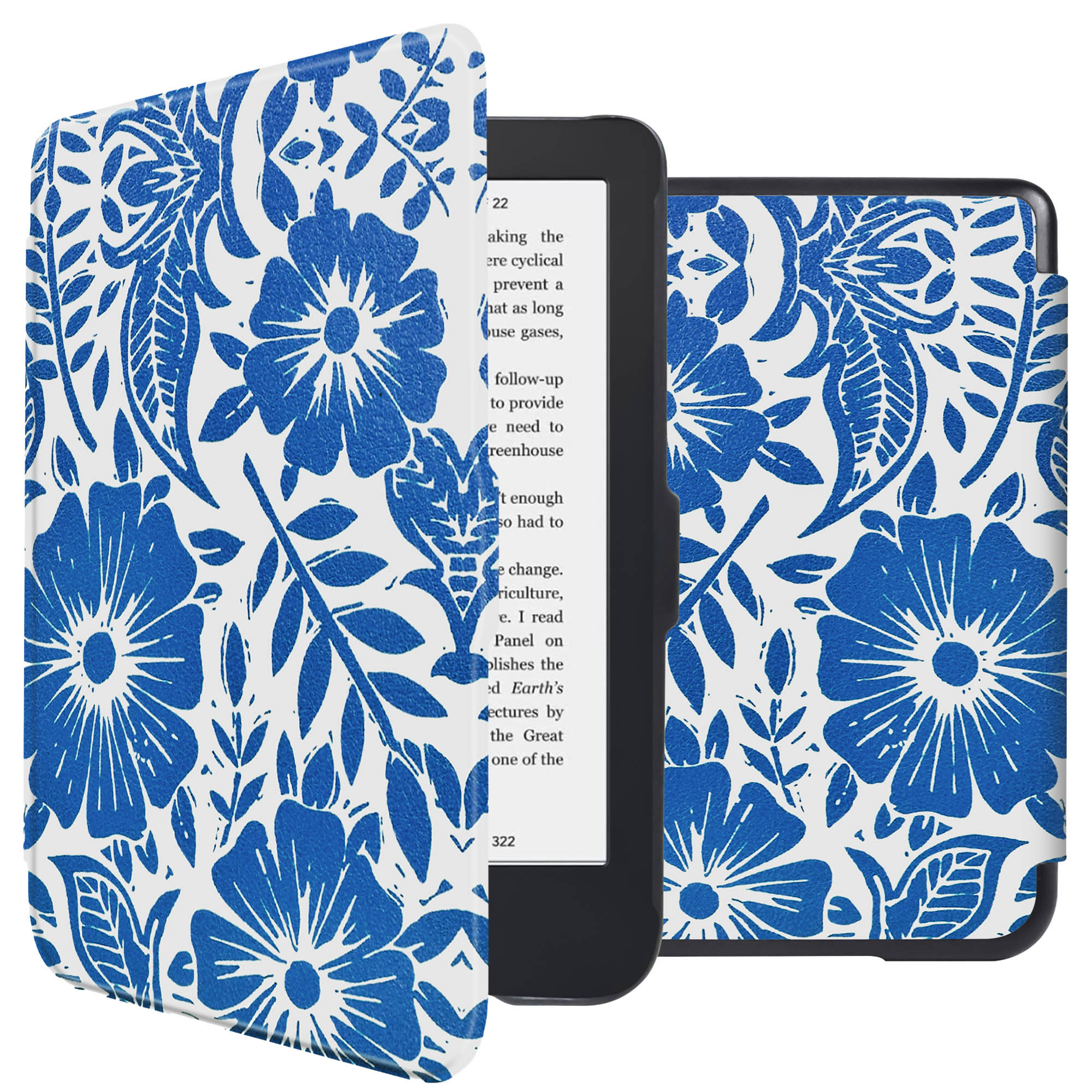 imoshion Design Slim Hard Case Sleepcover pour Kobo Clara 2E / Tolino Shine 4 - Flower Tile