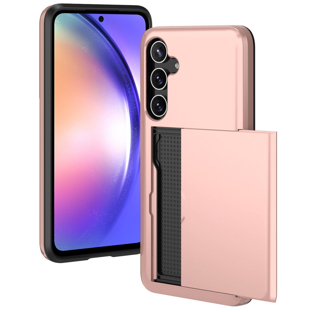 imoshion Backcover met pasjeshouder voor de Samsung Galaxy A55 - Rosé Goud