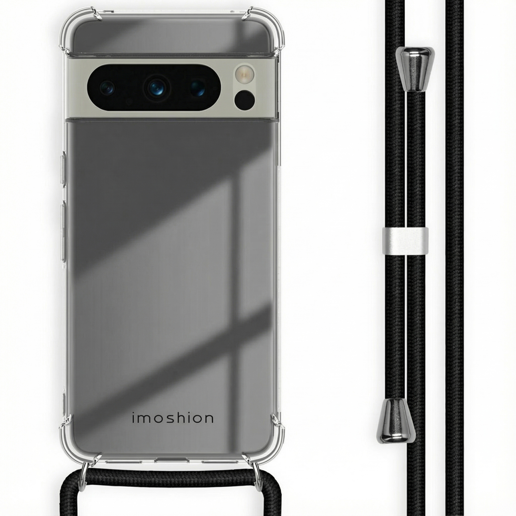 imoshion Transparante Backcover met koord voor de Google Pixel 8 Pro - Zwart