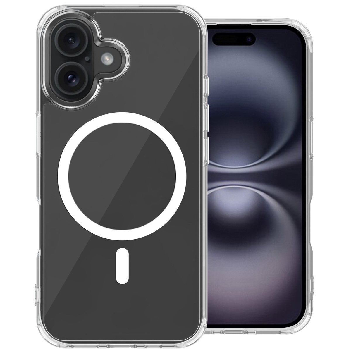 IMOSHION Coque pour iPhone 16 en silicone Transparent