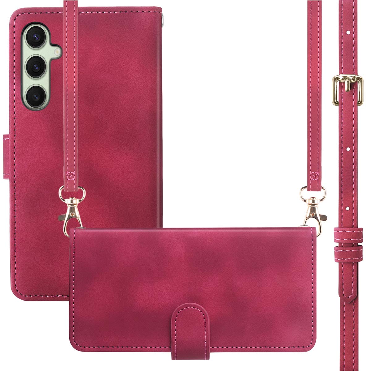 imoshion Bookcase met koord voor de Samsung Galaxy S25 Plus - Rood