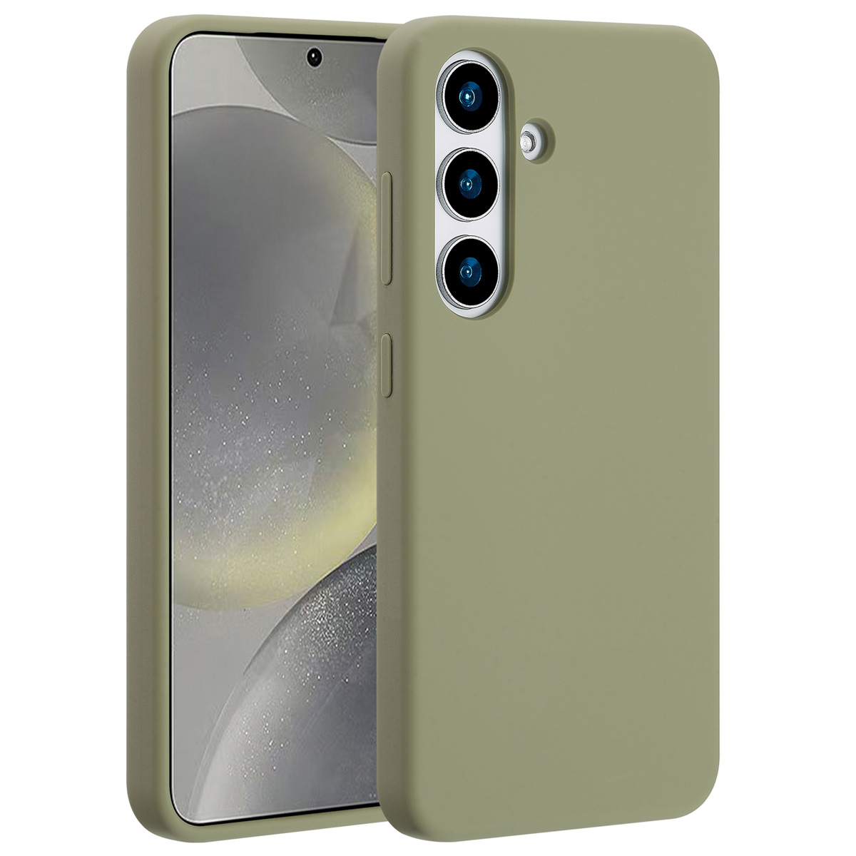 Accezz Liquid Silicone Backcover met MagSafe voor de Samsung Galaxy S25 - Cooper Green