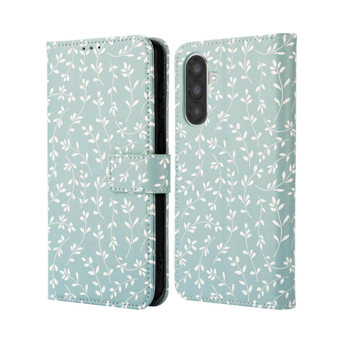 imoshion Design Bookcase voor de Samsung Galaxy A26 - Smoke Green Flowers