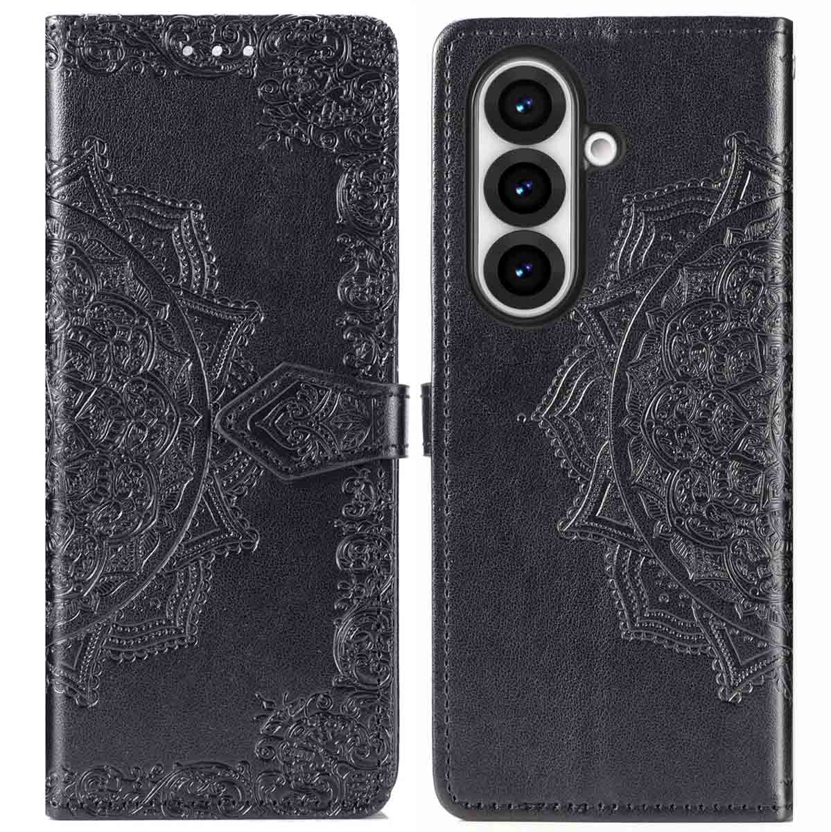 IMOSHION Etui de t&eacute;lephone Mandala pour Samsung Galaxy Fold 7 - Noir