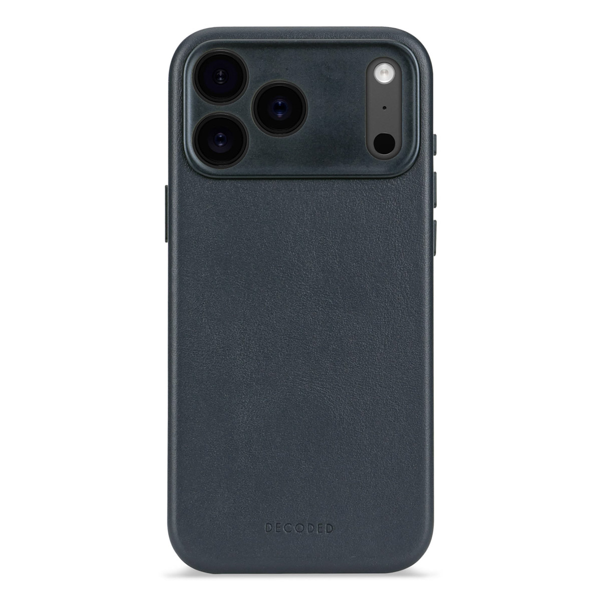 Decoded Coque pour iPhone 17 Pro MagSafe en Cuir Antichocs Bleu marine