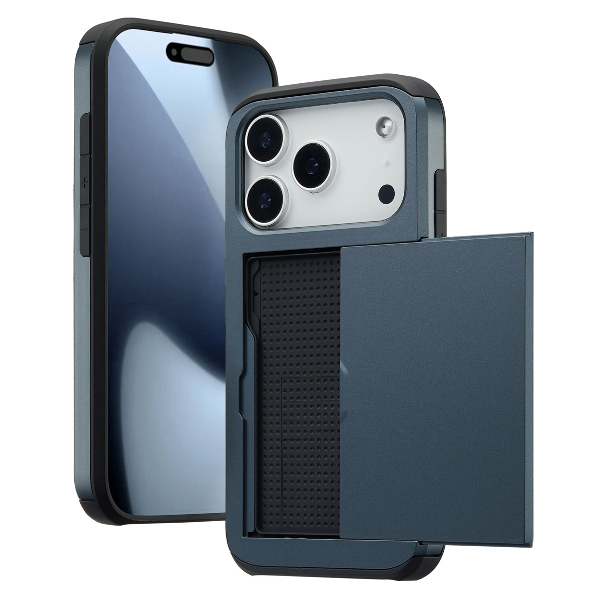 imoshion Backcover met pasjeshouder voor de Apple iPhone 17 Pro - Donkerblauw