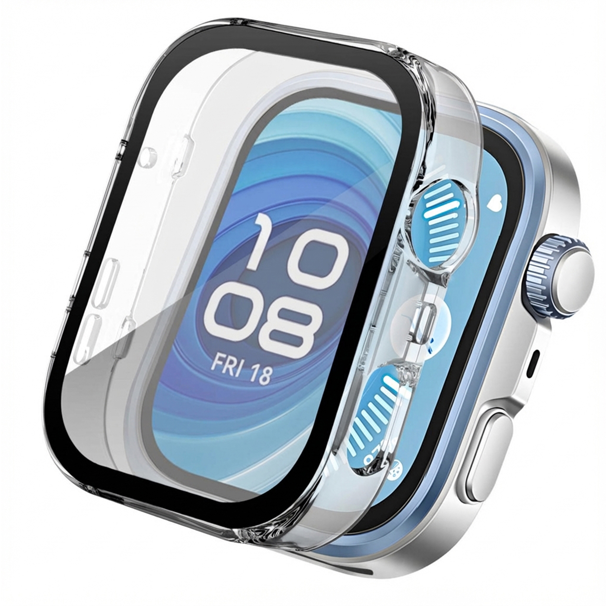 imoshion Coque rigide &agrave; couVerture compl&egrave;te Huawei Watch Fit 4 Pro - Transparent