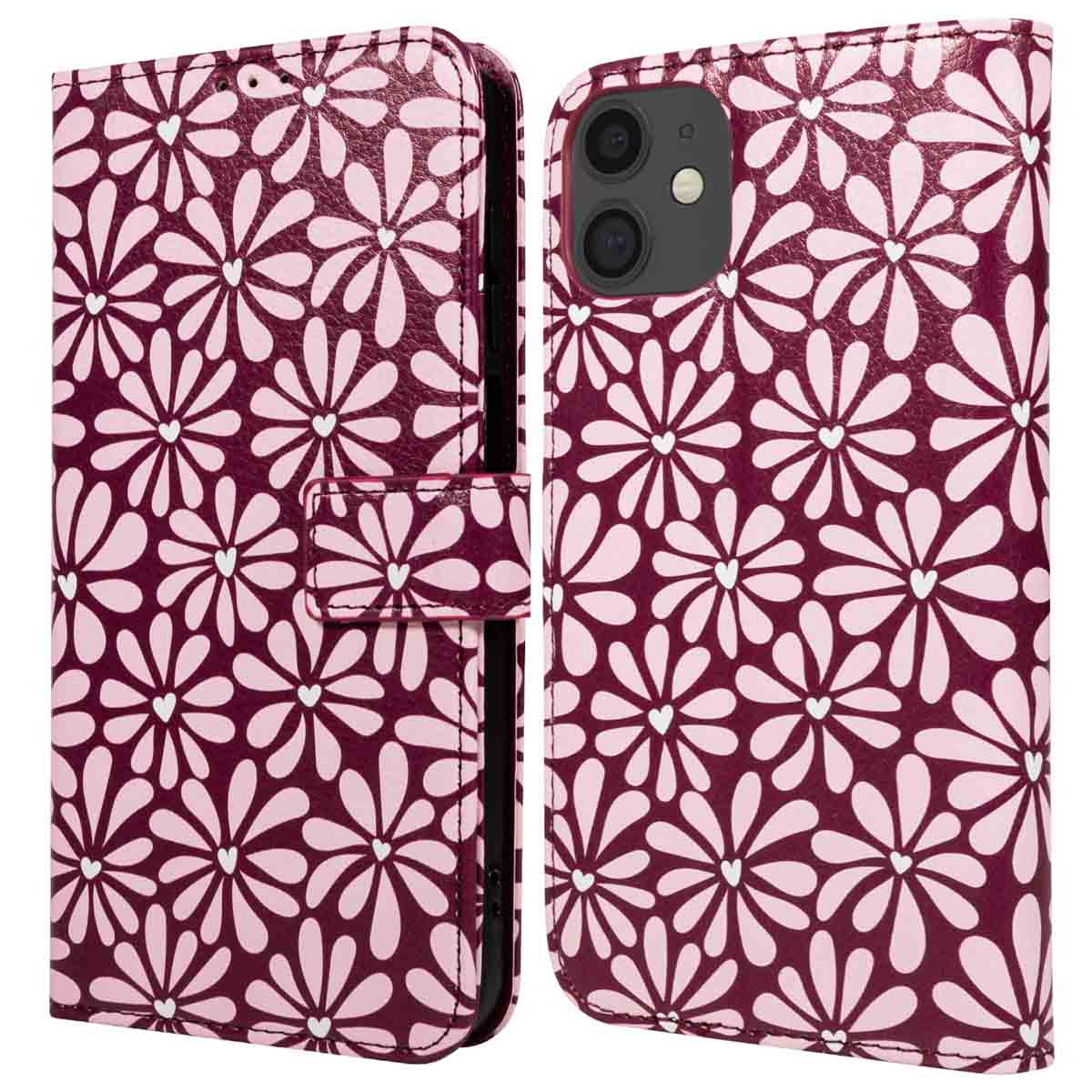 imoshion Design Bookcase voor de Apple iPhone 12 (Pro) - Bloom Love Blush