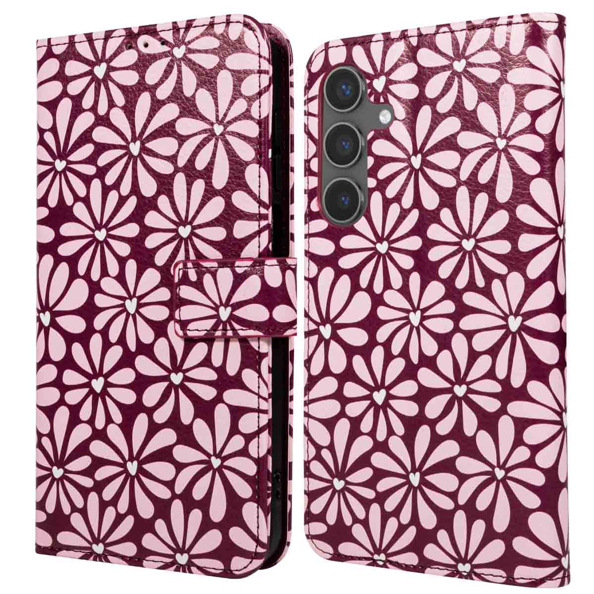 imoshion Design Bookcase voor de Samsung Galaxy S25 FE - Bloom Love Blush