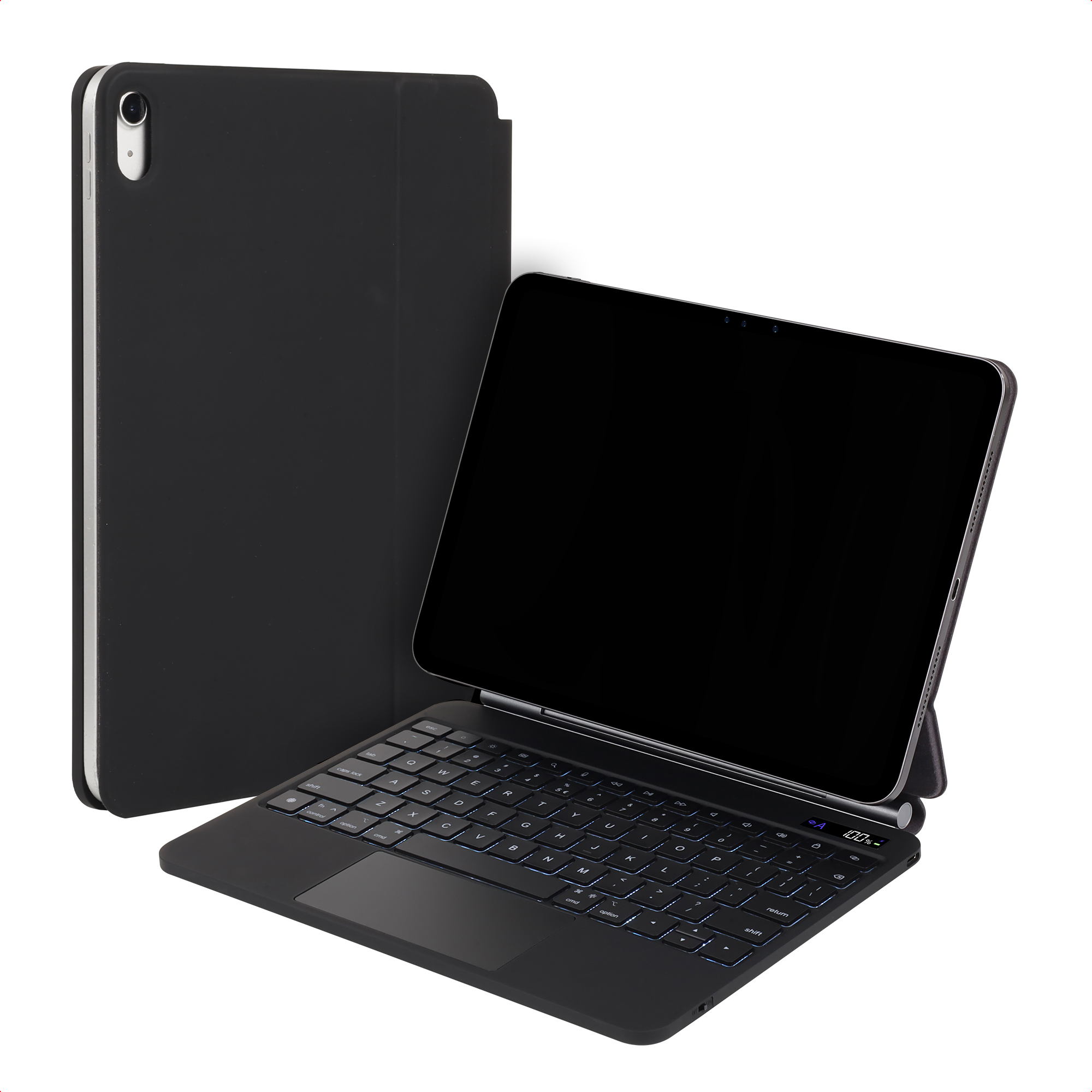 Accezz Clavier Bluetooth magnétique pour Apple iPad 11 (2025) 11 pouces A16 / iPad 10 (2022) 10.9 pouces - QWERTY / NL - Noir