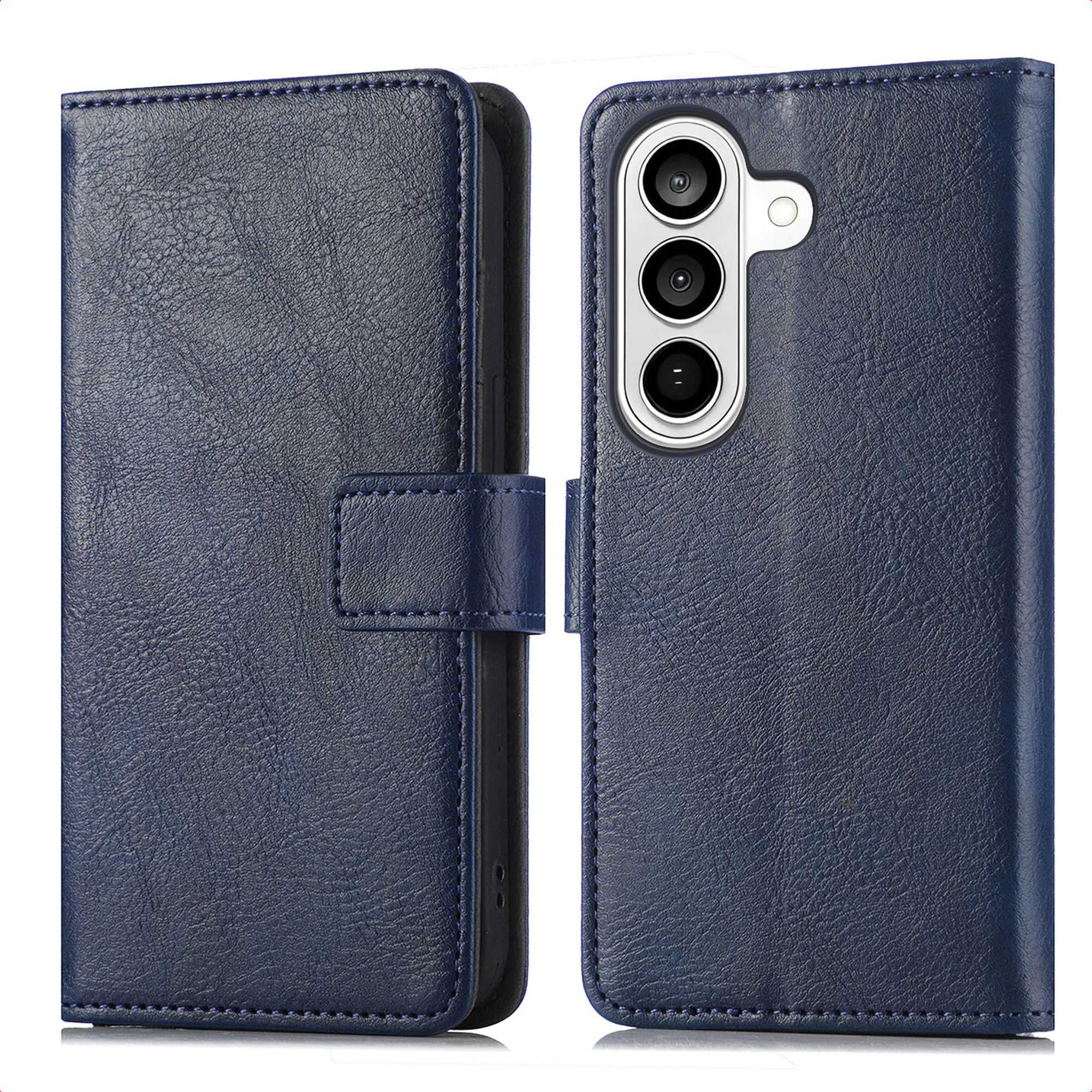 IMOSHION Etui de t&eacute;lephone portefeuille de luxe pour Samsung Galaxy S26 - Bleu fonc&eacute;